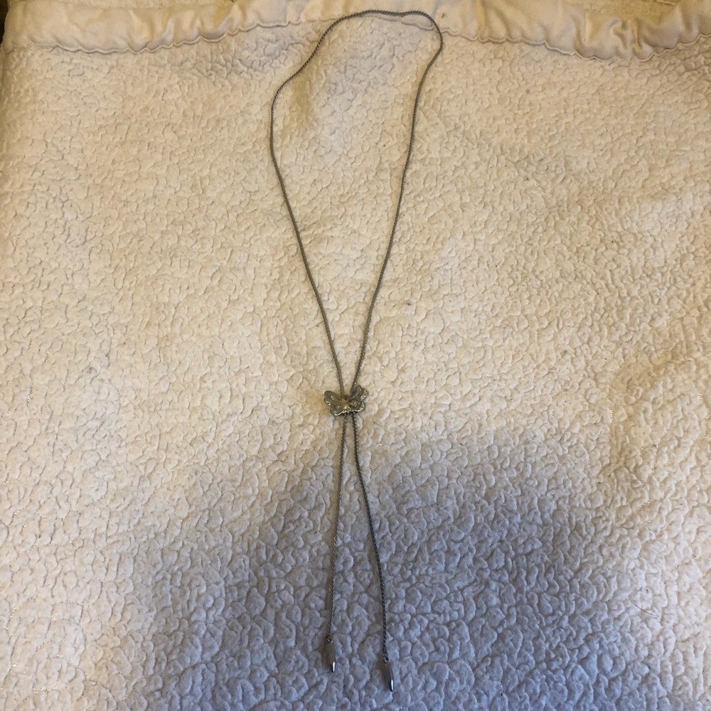 Vintage Silver Butterfly Necklace
